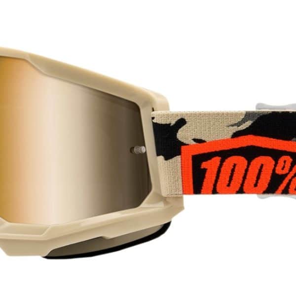 Okuliare 100% Strata 2 Kombat - Mirror True Gold Lens