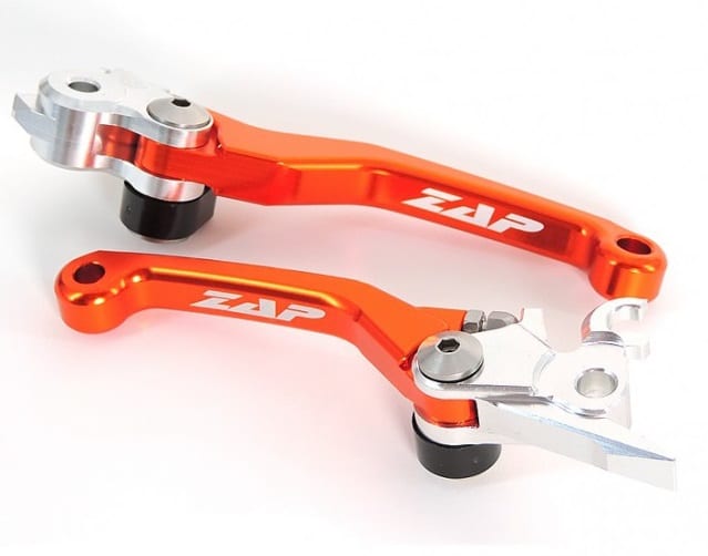 Výklopné páčky Zap TechniX KTM, HSQ, Husaberg Brembo/Brembo (06-13) - oranžové