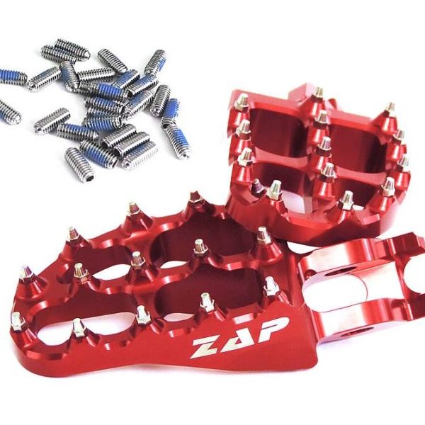 Stupačky ZAP TechniX Honda CR 125/250 (02-07) CRF 250/450 (02-) - červené