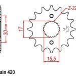 Vývodové koliečko JTF1256 Honda CR 80 (86-02) CR 85 (03-08)