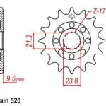 Vývodové koliečko JTF1441 Suzuki RMZ 450 (05-12)