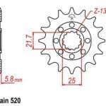 Vývodové koliečko JTF1565 Kawasaki KXF 450 (06-) KLX 450 R (08-)