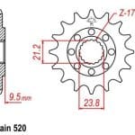 Vývodové koliečko JTF284 Honda CR 250 (88-08) CRF 450 (02-)