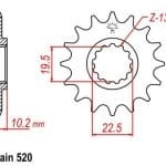 Vývodové koliečko JTF432 Suzuki RM 250 (87-12) DRZ 400 (00-16)