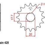 Vývodové koliečko JTF558 Yamaha YZ 85 (02-17)