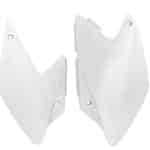 Bočné (zadné) tabuľky Kawasaki KLX 450 R (07-16) Biele
