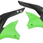 Kryty chladičov Kawasaki KXF 250 (06-08) Zeleno-čierne