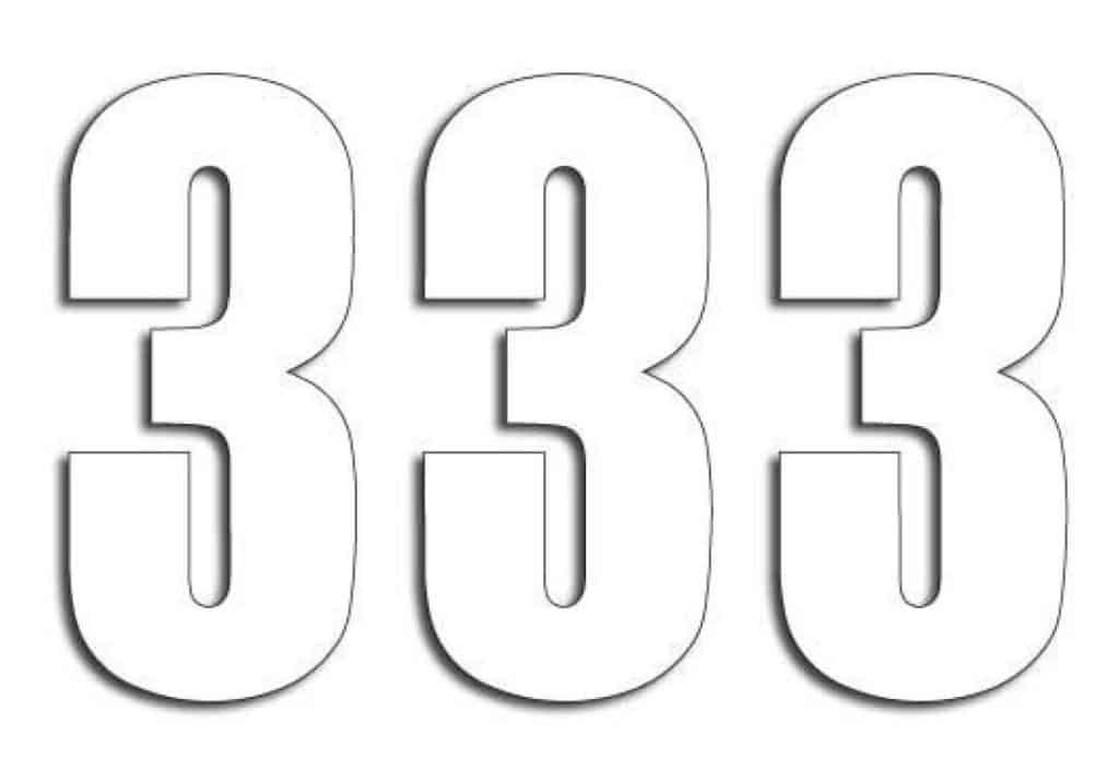 Štartovné čísla Blackbird 3 - biele