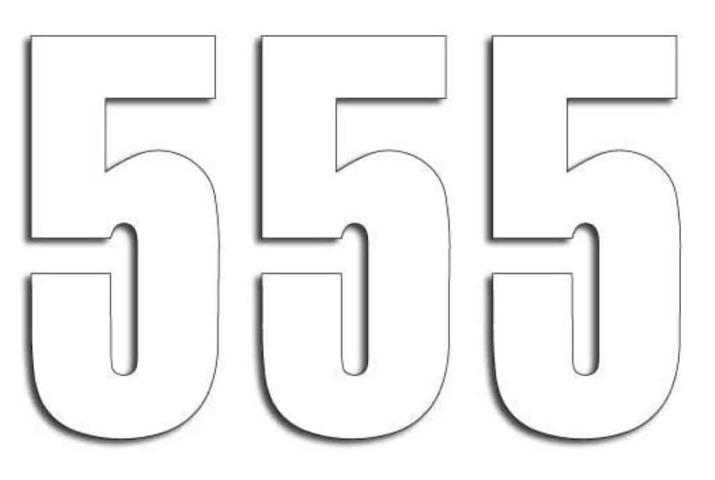 Štartovné čísla Blackbird 5 - biele