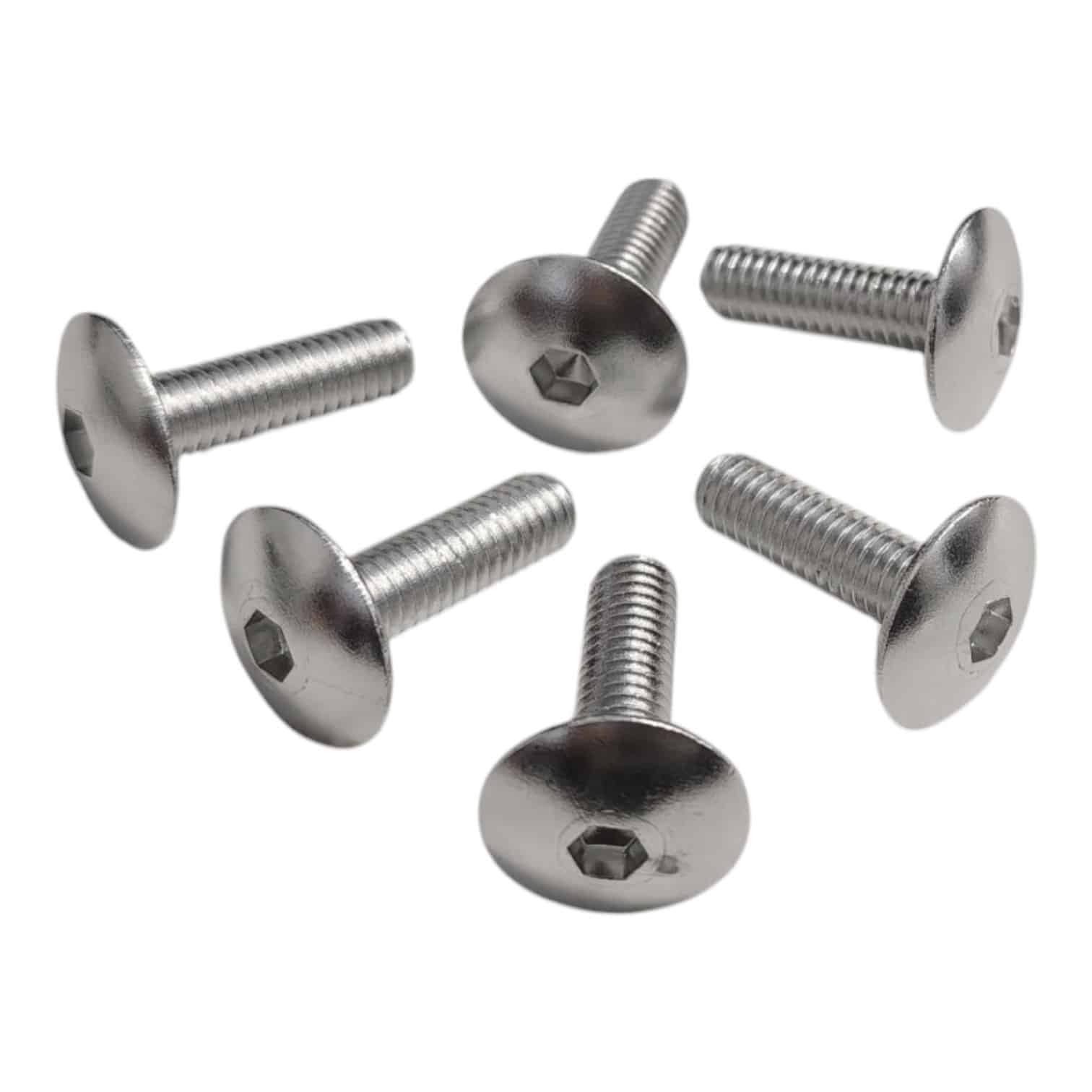 skrutky kapotaze silver Skrutky kapotáže PUIG M6 x 20 mm - strieborné – Obrázok 1