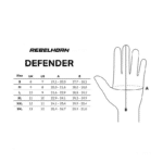 Rukavice Rebelhorn Defender Black/Grey/Fluo Yellow – Obrázok 4