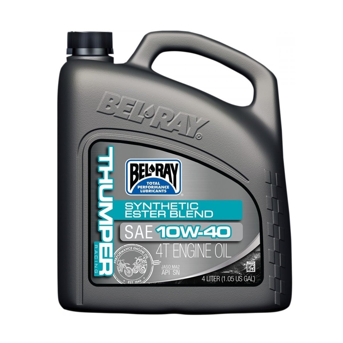 THUMPER RACING 4T SEMI-SYNTHETIC 10W40 4L BEL-RAY 4T THUMPER Racing Synthetic Ester 10W40 4L – Obrázok 1