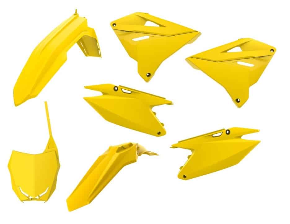 Sada plastov Polisport (Restyling) Suzuki RM 125/250 (01-08) žltá