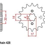 Vývodové koliečko Pitbike 273-13