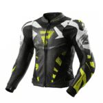 Kožená bunda Rebelhorn Inferno Black/Fluo Yellow