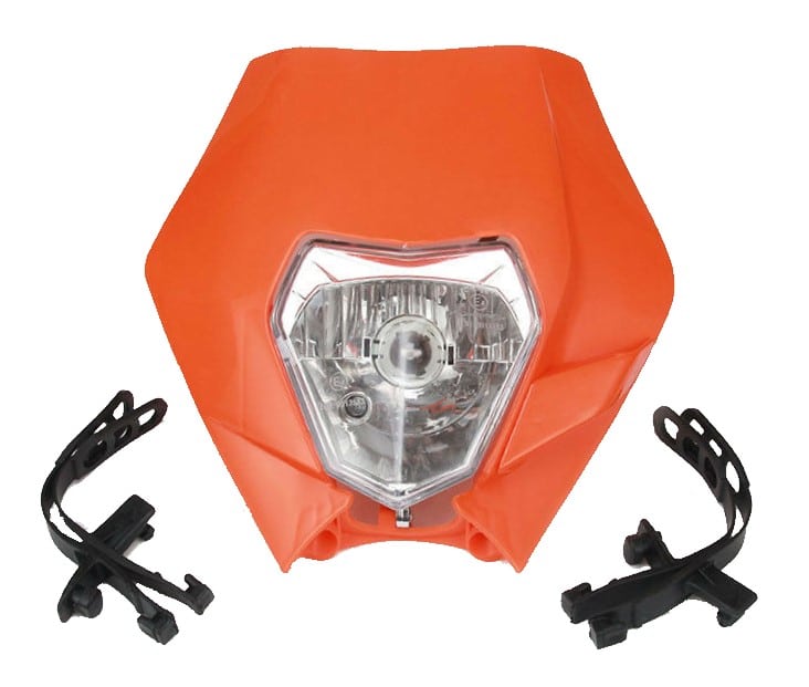 Predná maska so svetlom KTM Enduro (2008-2013) - oranžová
