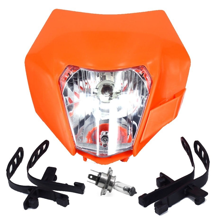Predná maska so svetlom KTM Enduro (2014-2016) - oranžová
