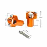 Držiaky riadidiel 4MX 52mm KTM SX/F/XC/F (-15) EXC/F (00-) - oranžové – Obrázok 2