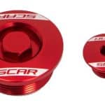 Inšpekčné skrutky motora SCAR Honda CRF 250 (18-) červené
