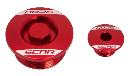 Inšpekčné skrutky motora SCAR Honda CRF 250 (18-) červené