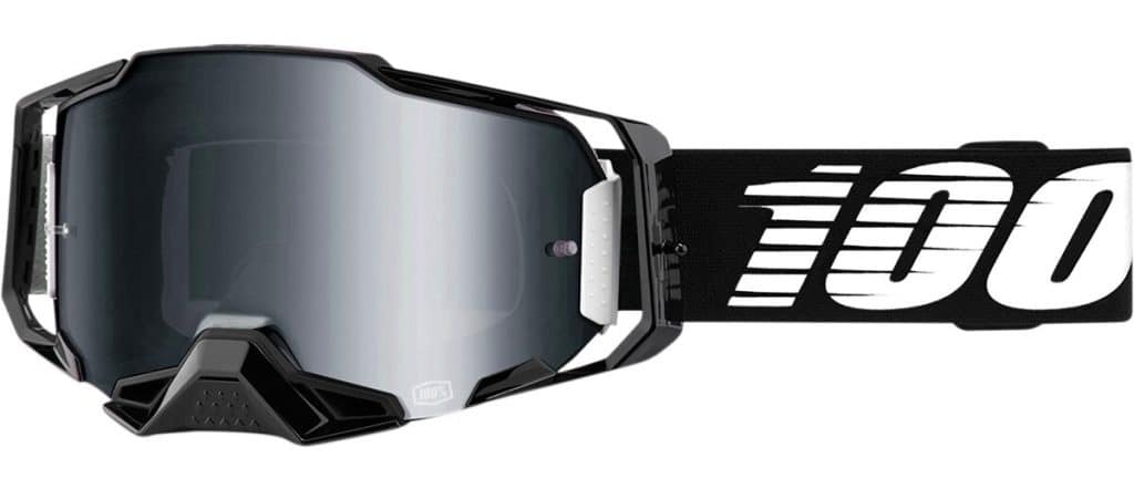 Okuliare 100% Armega Black - Mirror Silver Lens