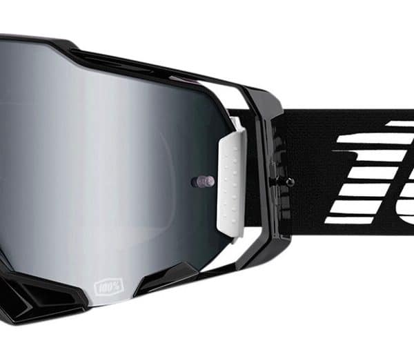 Okuliare 100% Armega Black - Mirror Silver Lens