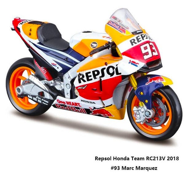 Model motocykla Repsol Honda Team RC231V No.93 Marc Marquez 1:18