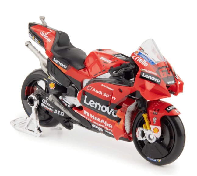 Model motocykla Ducati Lenovo Team No.63 Francesco Bagnaia 1:18