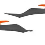 Kryty chladičov KTM SX/SXF 19-22 EXC/EXCF (20-) - oranžovo-šedé