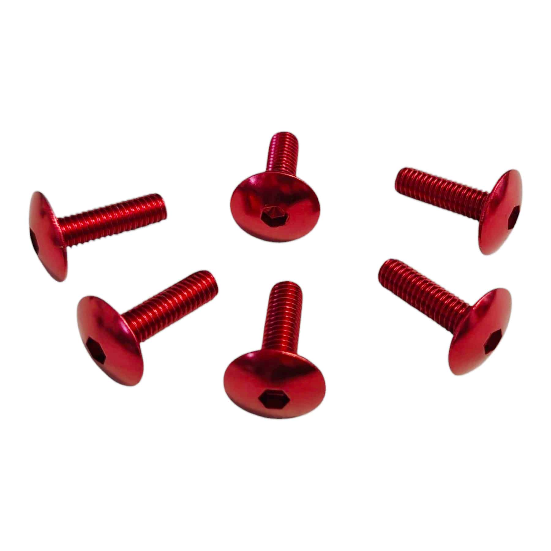 skrutky kapotaze red Skrutky kapotáže PUIG M6 x 20 mm - červené – Obrázok 1