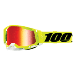Okuliare 100% Racecraft 2 Fluo Yellow - Mirror Red Lens