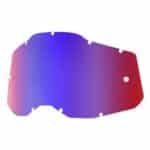 Sklo 100% Strata2/Accuri2/Racecraft2 Mirror Red/Blue Lens (zrkadlové farebné)