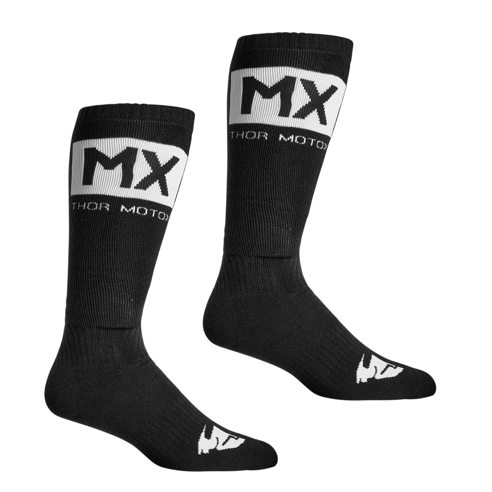 ponozky thor s22 black white Podkolienky Thor MX S22 Black/White - detské – Obrázok 1