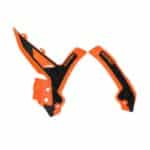 Kryty rámu (X-GRIP) KTM SX/SXF (23-) EXC/EXCF (24-) - oranžovo-čierne
