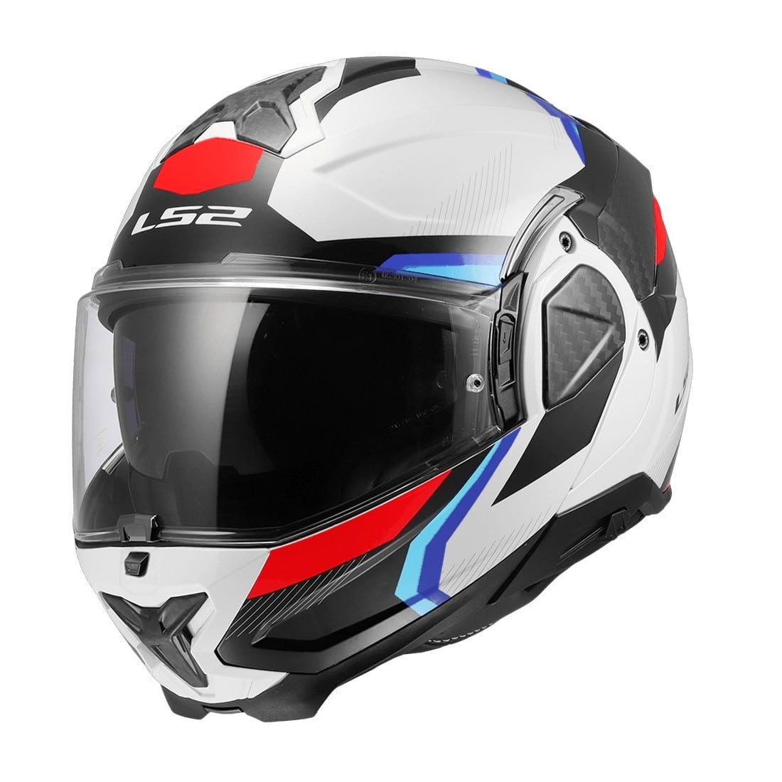 LS2 ADVANT II TRIPLE WHITE BLUE RED Prilba LS2 FF910 Advant II Triple White/Blue/Red – Obrázok 1