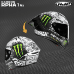 Prilba HJC RPHA1 V2 CARBON SNOW DIABLO MC10SF – Obrázok 4