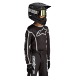 Dres Alpinestars Fluid Apex V2 Youth Black/Silver - detský – Obrázok 3